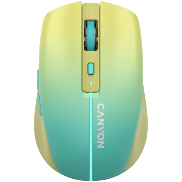   Canyon MW-44, Yellow/Blue, Bluetooth / USB 2.4GHz, , 800 - 1600 dpi, 8 ,  500 mAh (CNS-CMSW44UA) -  1