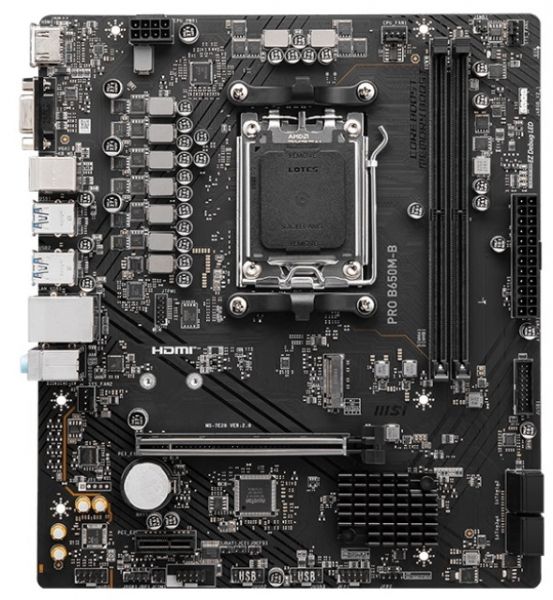   MSI PRO B650M-B (AMD B650 Socket AM5 DDR5) -  2