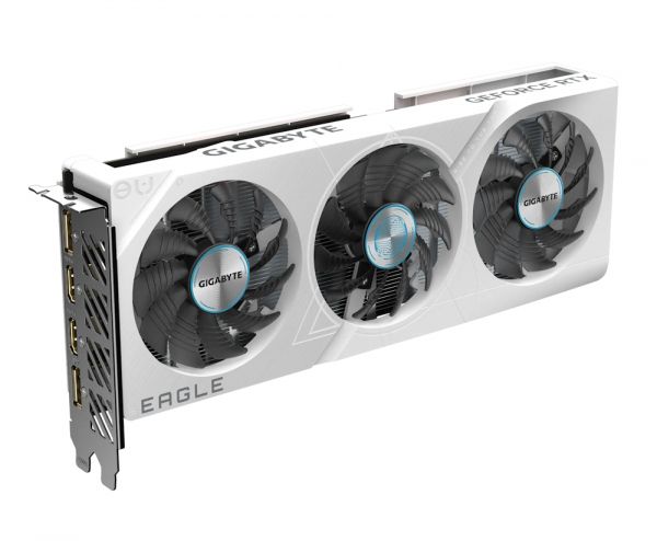  GeForce RTX 4060, Gigabyte, EAGLE OC ICE (White Edition), 8Gb GDDR6, 128-bit, 2xHDMI/2xDP, 2505/17000 MHz, 8-pin (GV-N4060EAGLEOC ICE-8GD) -  2