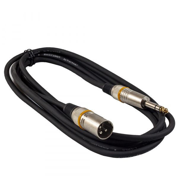    XLR, Black, 3 , RockCable (RCL 30383 D6 M BA) -  1