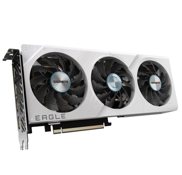  GeForce RTX 4060 Ti, Gigabyte, EAGLE OC ICE (White Edition), 8Gb GDDR6, 128-bit, 2xHDMI/2xDP, 2550/18000 MHz, 8-pin (GV-N406TEAGLEOC ICE-8GD) -  2