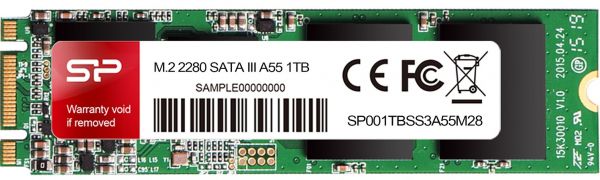 SSD  Silicon Power A55 1Tb M.2 SATA3 3D TLC Bulk (SP001TBSS3A55M28) -  1