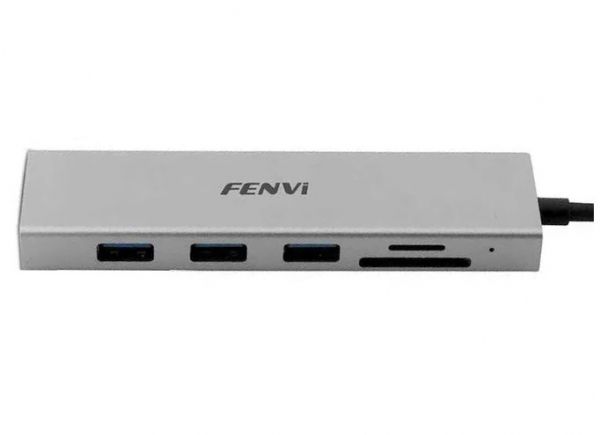 - Fenvi 6--1 F-C601H, Grey, Type-C: 1xHDMI 4K 30Hz, 1xUSB 3.0 5Gbps, 2xUSB 2.0 480Mbps, 2xCardReader: SD 25Mb/s, TF 25Mb/s,   -  1