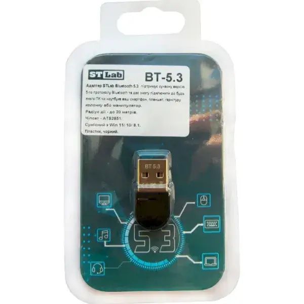  USB STLab, Black, Slim, Bluetooth 5.3 (BT-5.3S) -  2