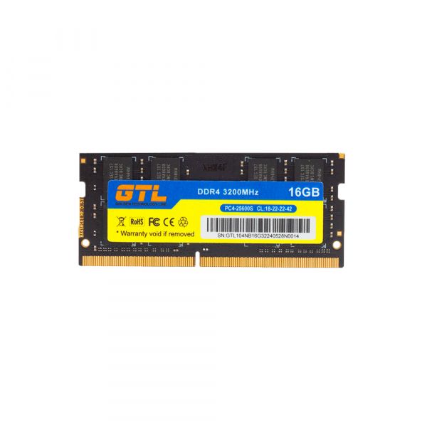 ' SO-DIMM, DDR4, 16Gb, 3200 MHz, GTL, 1.2V, CL22 (GTLSD16D432BK) -  1