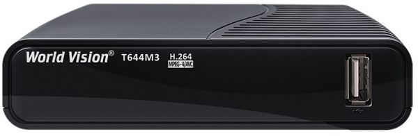 TV-   World Vision 644M3 FM, Black, H.264, AC3. DolbyDigital, DVB-T2/T/C, FM , IPTV, DLNA, Stalker,  ,  , 2USB,   , CPU-GX6705       644xx -  1