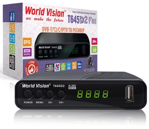 TV-   World Vision T645D2 FM, Black, H.265, AC3. DolbyDigital, DVB-T2/T/C, FM , IPTV, DLNA, Stalker, , , 2USB,   , CPU-GX6706       644xx  645xx -  3