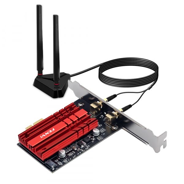   PCI-E x1, Fenvi FV-AXE3000Pro, WiFi 6E ( 2400 Mbps), Bluetooth 5.3, Intel AX210, , 2  ,  -  1