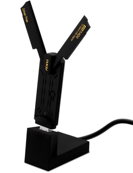   USB 3.0 Fenvi FU-AXE5400, Black, WiFi 6E,  2400 /, RTL8832CU,   ' USB 3.0 -  1