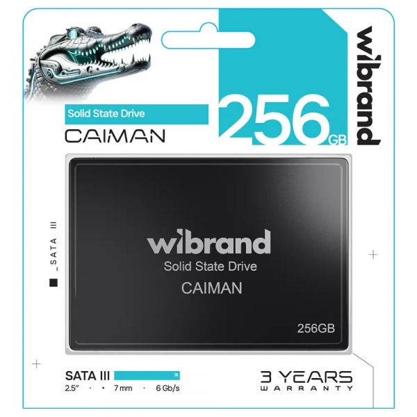 SSD  Wibrand Caiman 256Gb SATA3 2.5" 3D TLC (WI2.5SSD/CA256GBST) -  2