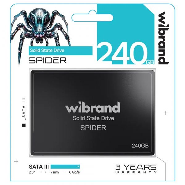 SSD  Wibrand Spider 240Gb SATA3 2.5" 3D TLC (WI2.5SSD/SP240GBST) -  2