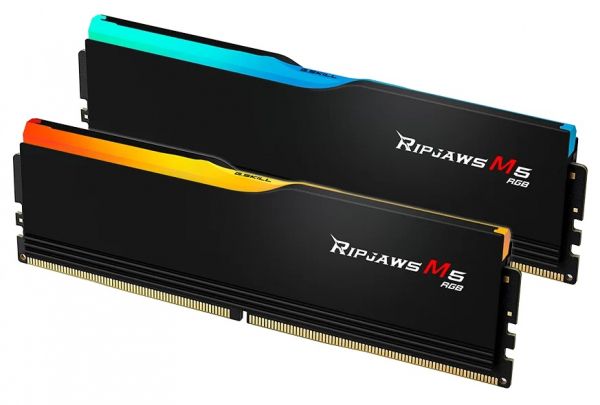 ' 16Gb x 2 (32Gb Kit) DDR5, 5200 MHz, G.Skill Ripjaws M5 RGB, Black, 40-40-40-83, 1.1V,  , XMP (F5-5200J4040A16GX2-RM5RK) -  2