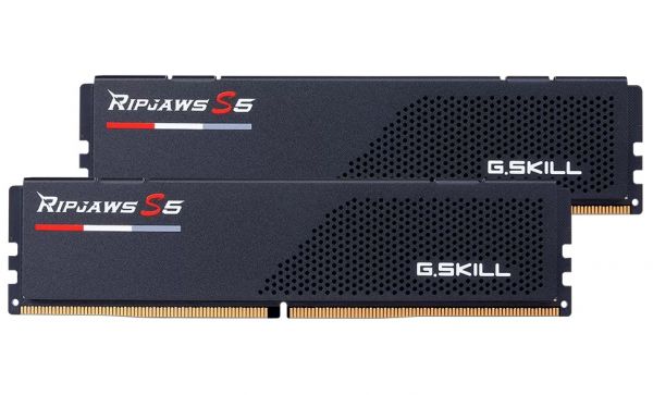 ' 32Gb x 2 (64Gb Kit) DDR5, 5200 MHz, G.Skill Ripjaws S5, Black, 40-40-40-83, 1.1V,  , XMP (F5-5200J4040A32GX2-RS5K) -  1