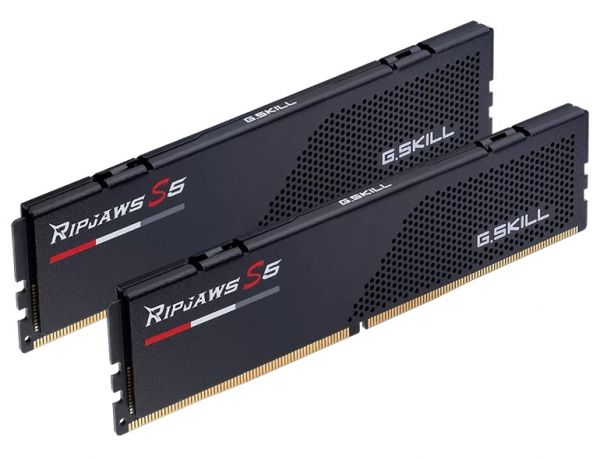 ' 32Gb x 2 (64Gb Kit) DDR5, 5200 MHz, G.Skill Ripjaws S5, Black, 40-40-40-83, 1.1V,  , XMP (F5-5200J4040A32GX2-RS5K) -  2