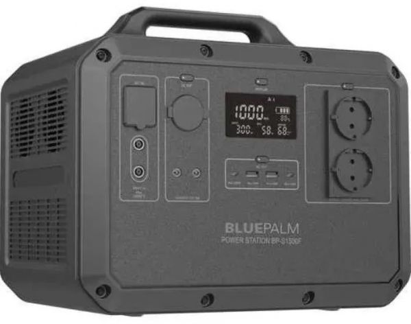   Bluepalm BP-S1500F, Black, 1500  / 1568 /,  , 1xType-C (60 ), 2xUSB (5, 3), 2 x    230V,  LiFePO4 -  1