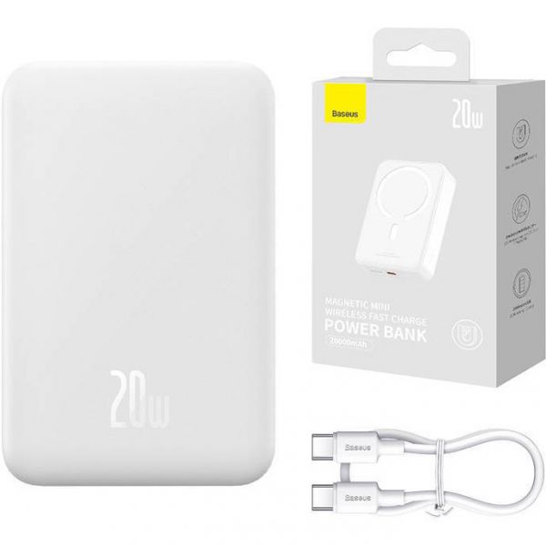  20000 mAh Baseus Magnetic Mini White (PPCX100102) -  8