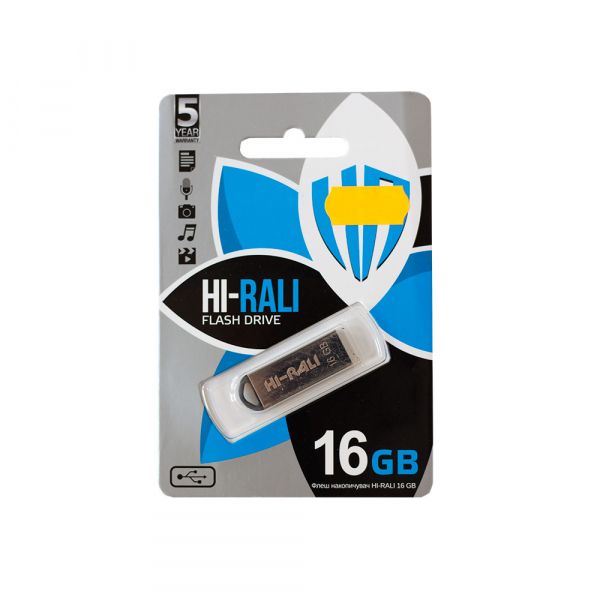   USB 16Gb Hi-Rali Fit, Silver, USB 2.0 (HI-16GBFITSL) -  1