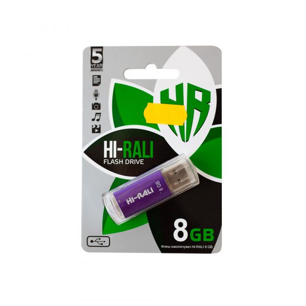   USB 8Gb Hi-Rali Rocket, Violet, USB 2.0 (HI-8GBVCVI) -  1