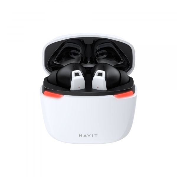   Havit TW929 PRO TWS, White, Bluetooth V5.3, ,  13 ,  , USB-C, 40 mAh / 400 mAh -  2