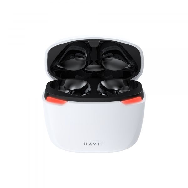   Havit TW929 PRO TWS, White, Bluetooth V5.3, ,  13 ,  , USB-C, 40 mAh / 400 mAh -  3