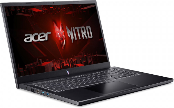  Acer Nitro V 15 ANV15-51-545T, Obsidian Black, 15.6" (1920x1080, IPS), Core i5-13420H (8x2.1-4.6 GHz), 16Gb DDR5, 512Gb NVMe, GeForce RTX 4050 (6Gb), WiFi 6E, Bluetooth 5.1, Web, 1xType-C / 3xUSB 3.0, HDMI, 57 Wh,   (NH.QNBEU.00D) -  1