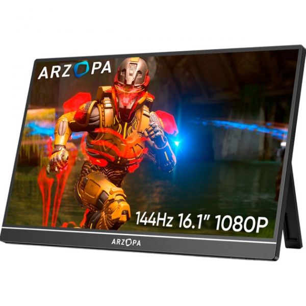  16.1" Arzopa G1 Game (Z1FC), Black, WLED, IPS, 1920x1080, 16:9, 5 , 144 , 250 /, 1200:1, 85/85, 2xType-C/ mini-HDMI, 2x1W -  1