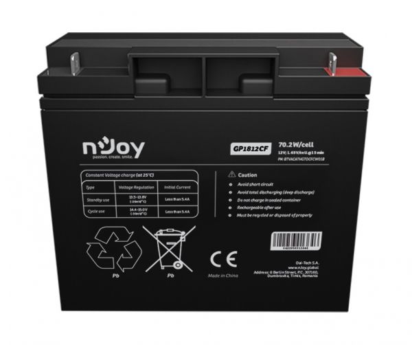      nJoy GP1812CF, 12V, 18 , AGM, T3 (M5), 181x77x167 , 5  -  2