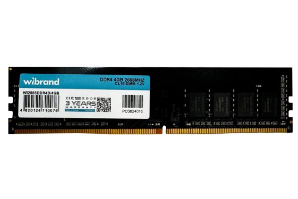  4Gb DDR4, 2666 MHz, Wibrand, CL19, 1.2V (WI2666DDR4D/4GB) -  1