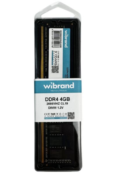  4Gb DDR4, 2666 MHz, Wibrand, CL19, 1.2V (WI2666DDR4D/4GB) -  3