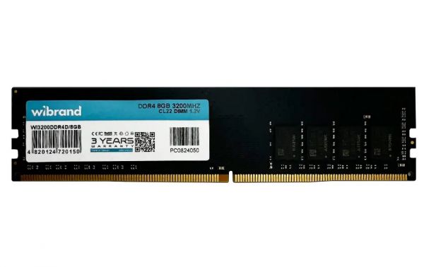 ' 8Gb DDR4, 3200 MHz, Wibrand, CL22, 1.2V (WI3200DDR4D/8GB) -  1