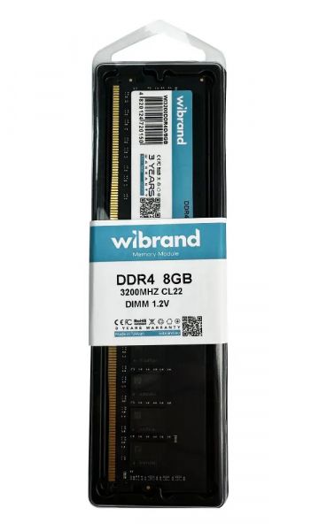 ' 8Gb DDR4, 3200 MHz, Wibrand, CL22, 1.2V (WI3200DDR4D/8GB) -  3