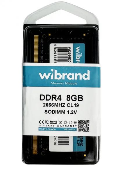 ' SO-DIMM, DDR4, 8Gb, 2666 MHz, Wibrand, 1.2V, CL19 (WI2666DDR4S/8GB) -  3