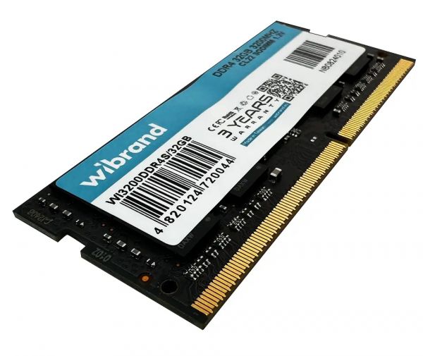 ' SO-DIMM, DDR4, 32Gb, 3200 MHz, Wibrand, 1.2V, CL22 (WI3200DDR4S/32GB) -  2