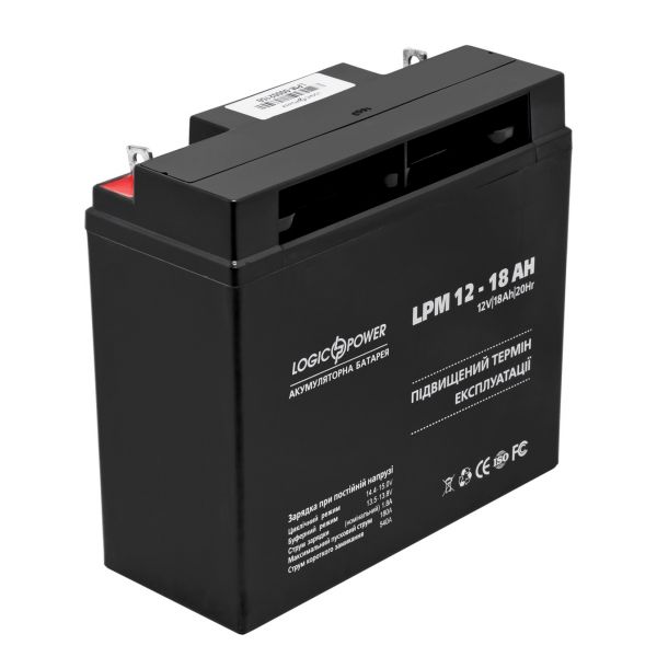    12 18 LogicPower AGM 12 V 18 Ah, 181 x 76 x 166 , 5  -  2