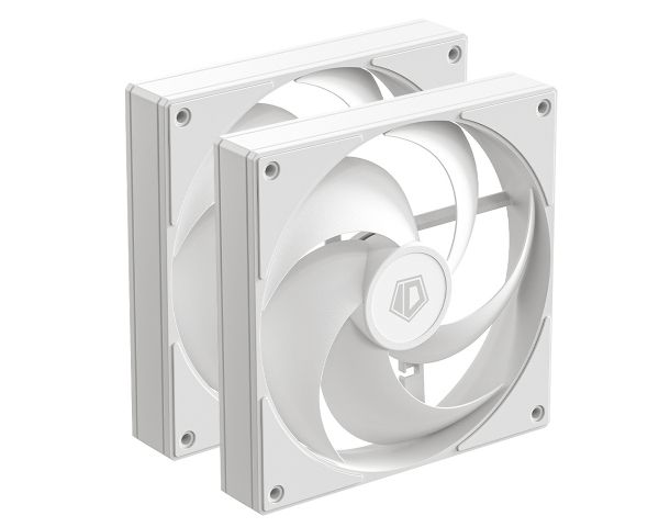  140 , ID-Cooling AS-140-W DUET, White, 140x140x25 , PWM, 300200~1800 10% /, 24.9 , 4-pin,   -  6