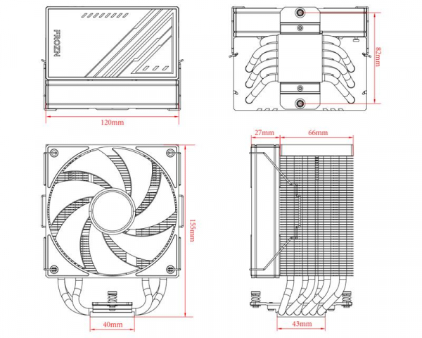    ID-Cooling FROZN A610 ARGB, 120 , 6  , /, Intel: 1700, 1200, 1150, 1151, 1155, 1156, AMD: AM4/AM5, 500200 ~ 200010% /, 29.85dB(A) Max, 15494120 , 4-pin PWM,  250  -  1