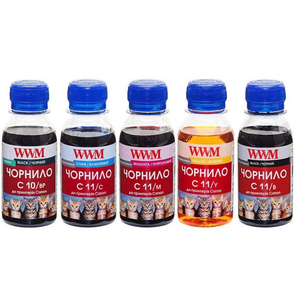   WWM Canon C10/BP, C11/B, C11/C, C11/M, C11/Y, 5x100  (C10/11SET5-2) -  1