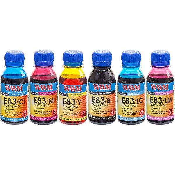   WWM Epson E83/B, E83/C, E83/LC, E83/M, E83/LM, E83/Y, 6x100  (E83SET-2) -  1