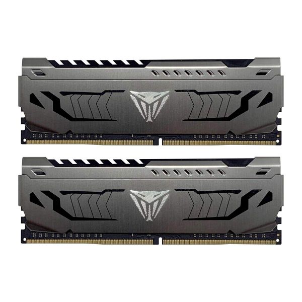  16Gb x 2 (32Gb Kit) DDR4, 3200 MHz, Patriot Viper Steel, Black, 16-18-18-36, 1.35V,   (PVS432G320C6K) -  1