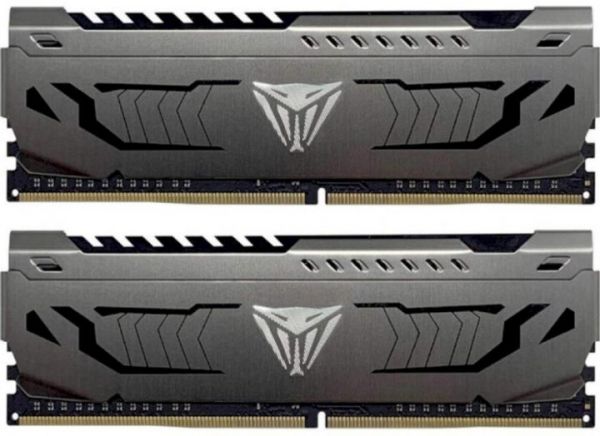  4Gb x 2 (8Gb Kit) DDR4, 3200 MHz, Patriot Viper Steel, Gray, 16-18-18-38, 1.35V,   (PVS48G320C6K) -  1