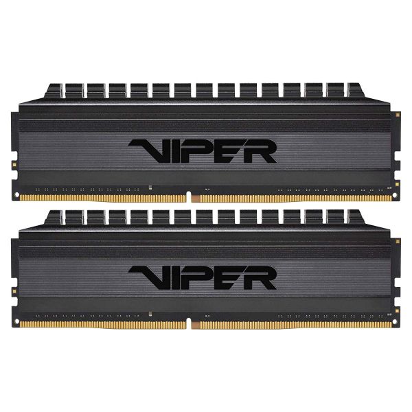 ' 8Gb x 2 (16Gb Kit) DDR4, 3000 MHz, Patriot Viper 4 Blackout, Black, 16-18-18-36, 1.35V,   (PVB416G300C6K) -  1