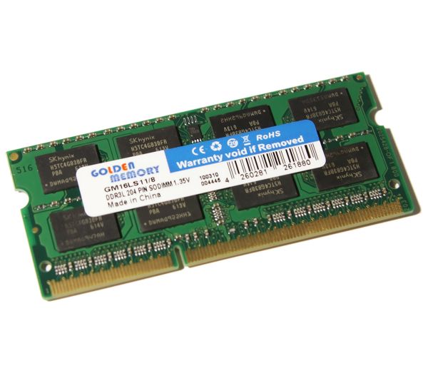 ' SO-DIMM 8Gb, DDR3, 1600MHz (PC3-12800), Golden Memory, 1.35V (GM16LS11/8) -  1