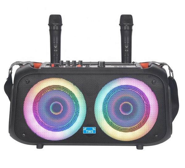   Havit HV-SQ127BT Black, "PartyBox", 2x20 ,  , AUX, USB, FM, BT, TWS, TF, LED, RGB, MIC IN, : 2400mA,   (6939119025403) -  1