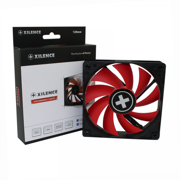  120 , Xilence XF042, Black/Red, PWM,   , 120x120x25 , 500-1500 /,  28 dB, 4-pin -  1