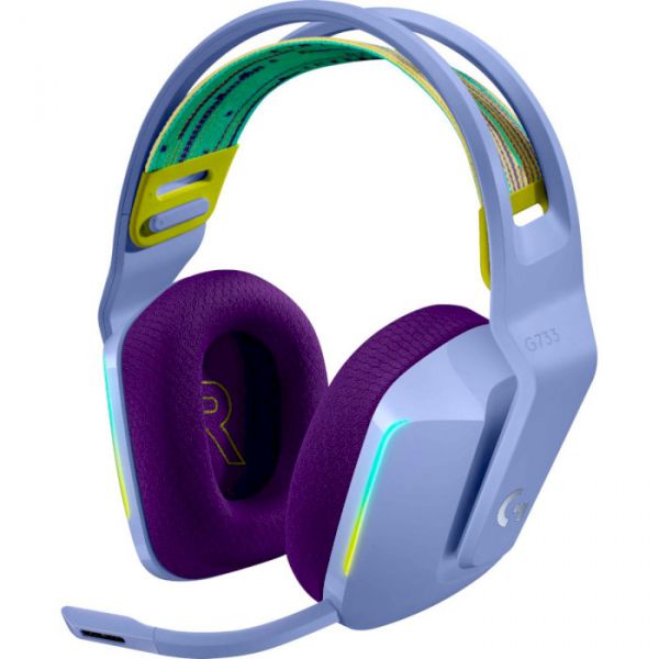  Logitech G733 Lightspeed Wireless RGB Gaming Headset Lilac (981-000890) (L981-000890) -  1