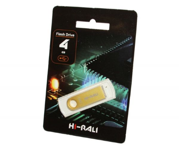 USB Flash Drive 4Gb Hi-Rali Shuttle series Gold, HI-4GBSHGD -  1