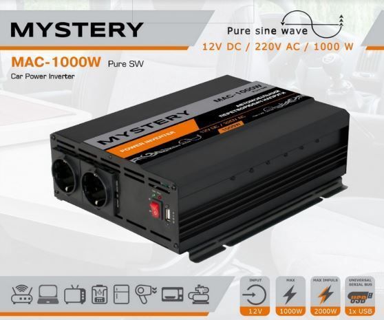  Mystery MAC-1000W PURE SW 12/220V -  1