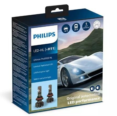   PHILIPS H11 11362U91X2 LED Ultinon Pro9100 +350% 12/24V -  1