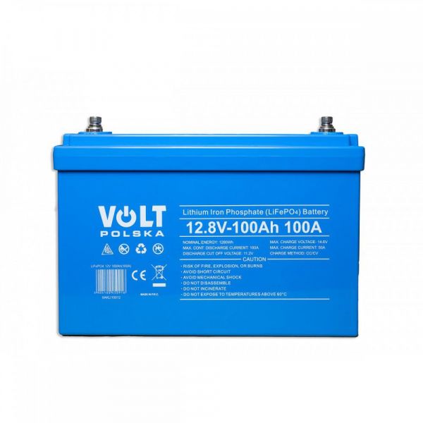     VOLT POLSKA LiFePO4 12V 100 Ah (100A) + BMS BLUETOOTH 6AKLB10012 -  1