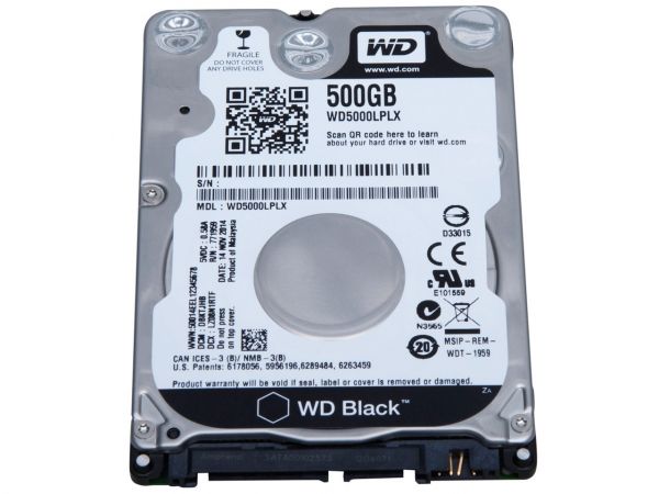 Western Digital Black 2.5" 500Gb, SATA3, 32Mb, 7200 rpm (WD5000LPLX) -  1